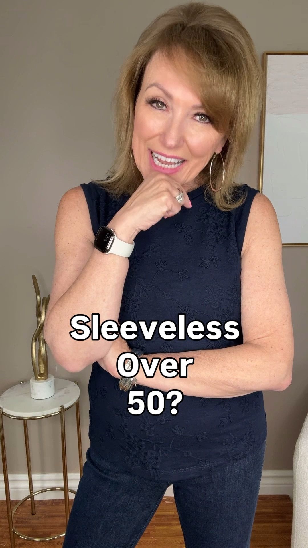 For my fellow over 50 gals - it’s not CAN you wear it over 50, it’s HOW. We can wear anything over 50, we just might want to make a few subtle tweaks. 

Like going sleeveless. I hear from a lot of women who “hate their arms”, but it might be your top, not your arms.. I am sharing my styling tips on what to look for whenever shopping for sleeveless tops.

#LTKSeasonal #LTKOver40