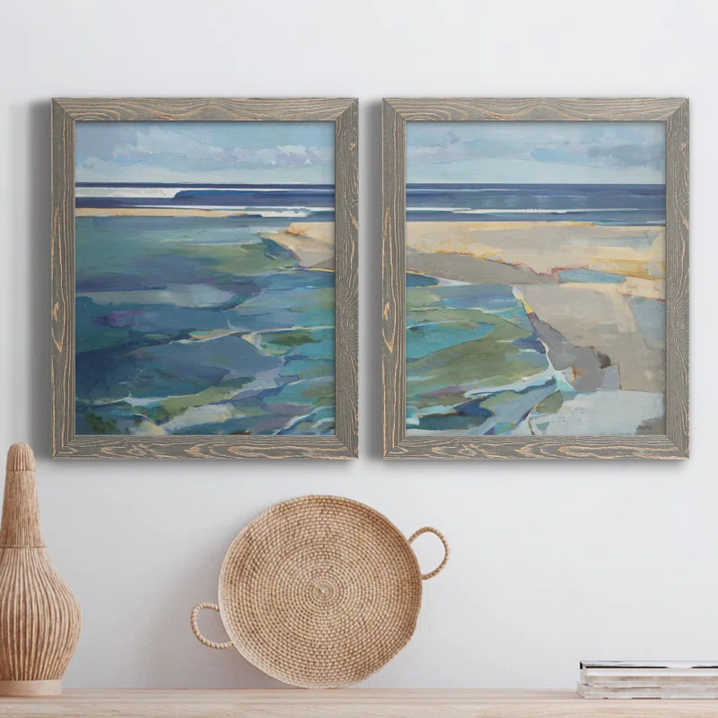 Breakwater - 2 Piece Picture Frame Painting on Canvas | Wayfair North America