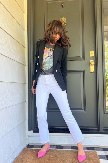 HIGH LOW STYLING WITH A VERONICA BEARD BLAZER
 Use code Jen for 20% off my jeans