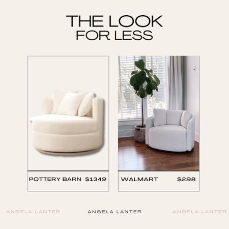 Get the look for less! The Drew chair by Beautiful from Walmart is an amazing dupe for the Pottery Barn Balboa swivel chair. The dupe is under $300 🙌🏼

#LTKstyletip #LTKhome #LTKSeasonal
