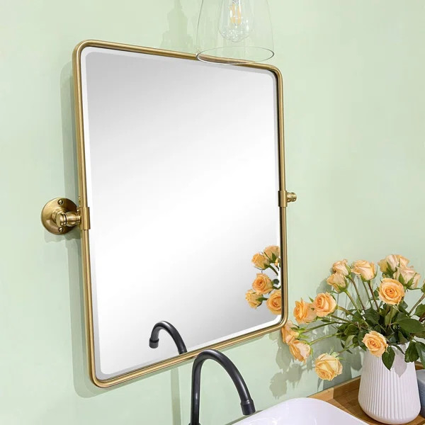 Woodvale Rectangle Metal Wall Mirror | Wayfair North America