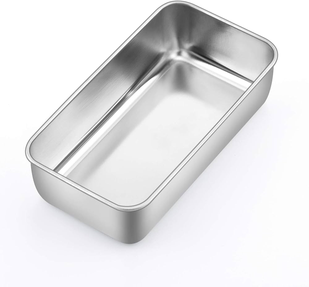 P&P CHEF 9 inch Loaf Pan, Stainless Steel Bread Baking Pan, Metal Bakeware For Bread Cake Toast M... | Amazon (US)