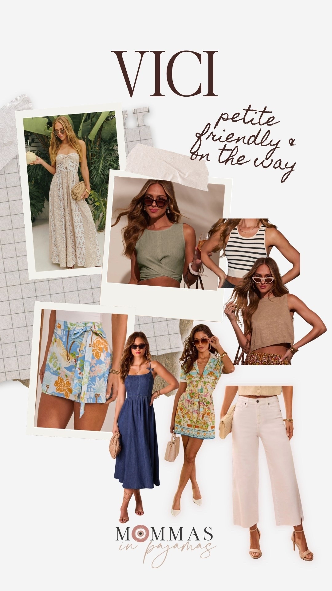 Just ordered from @VICI and it’s so freaking cute. They have the cutest spring/summer finds that I cannot wait to wear as the weather warms up. Use code PAULA35 for discount!

Cropped strip top: small/medium 
Sleeveless sweater: XS
Twist linen top: small
Smocked jumpsuit: small
Wrap mini skort: small 
Tropical mini dress: Small 
Chambray maxi dress: small 
White straight leg jeans: 27

#LTKPetite #LTKSaleAlert #LTKMidsize