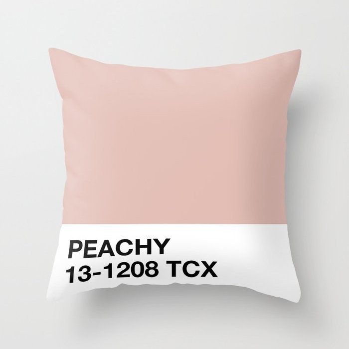 peachy Throw Pillow | Society6