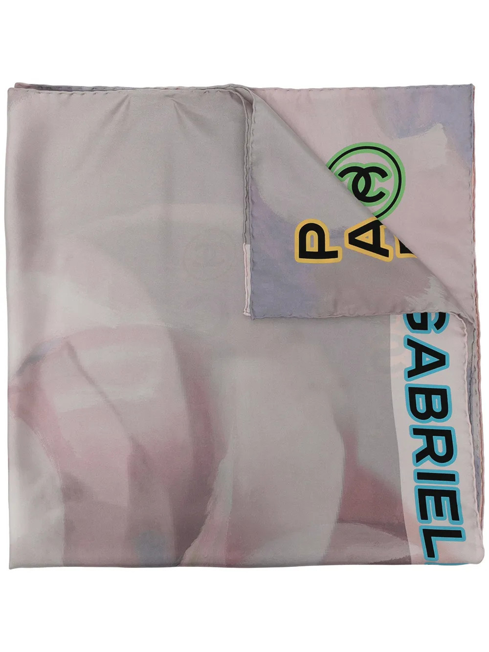 CHANEL Pre-Owned CC Camélia motif silk scarf - Pink | Farfetch Global