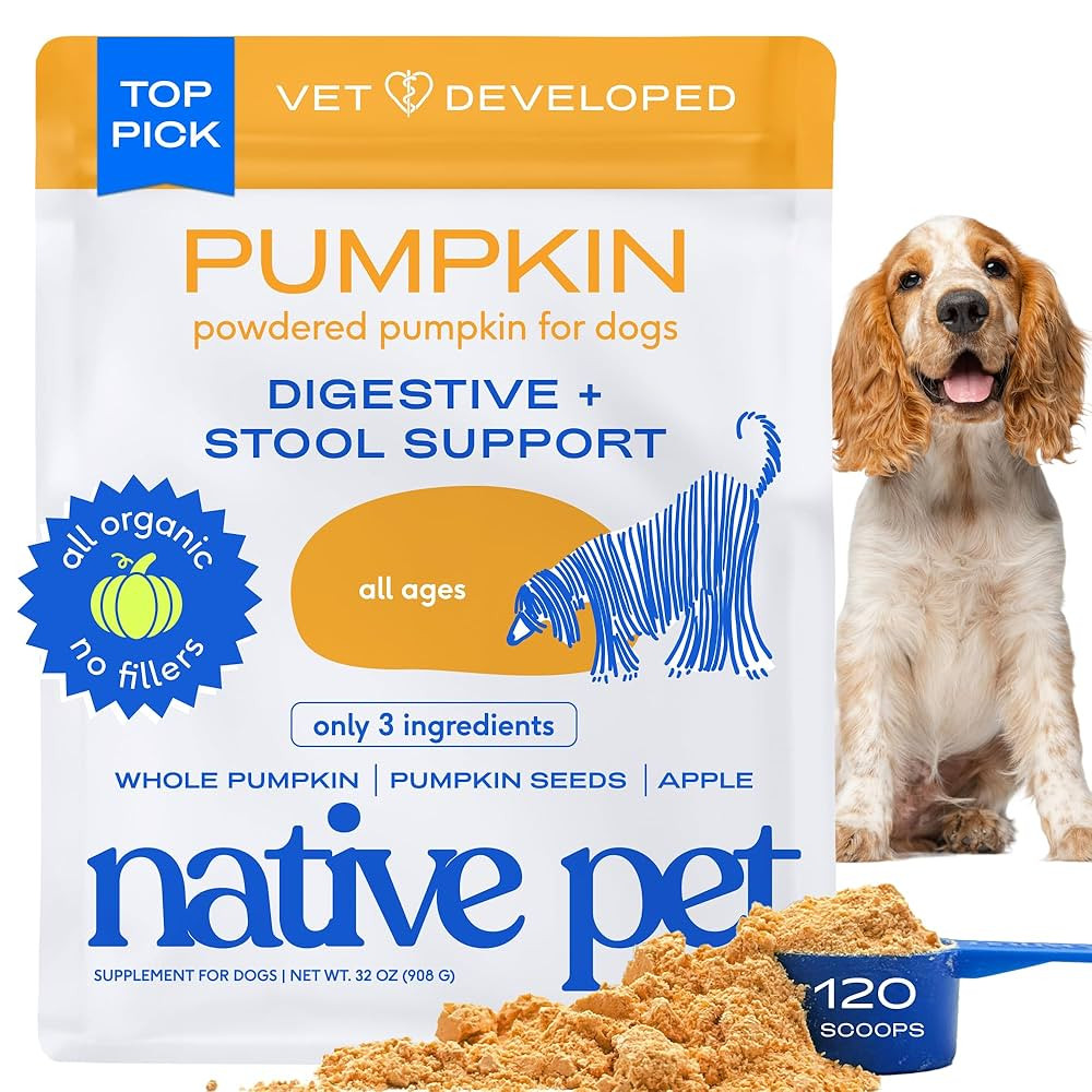 Native Pet Pumpkin for Dogs - Organic Powder Pumpkin Puree Dog Food Toppers-Rich in Fiber Supplem... | Amazon (US)