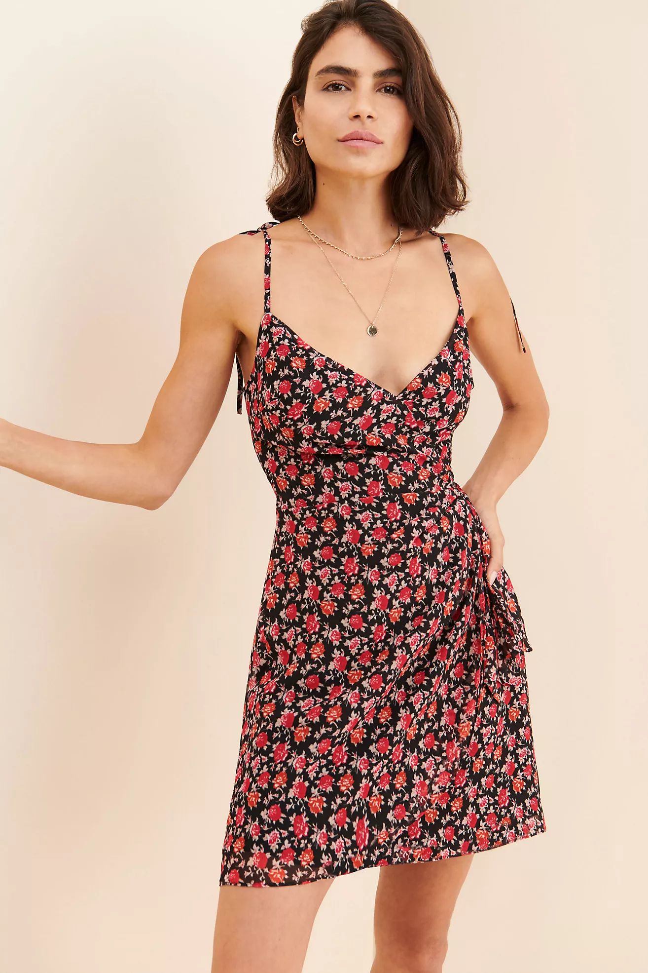 The East Order Floral Wrap Mini Dress | Anthropologie (US)