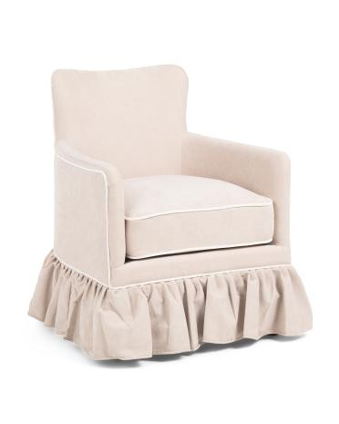 22x32 Accent Chair With Ruffle Skirt | TJ Maxx
