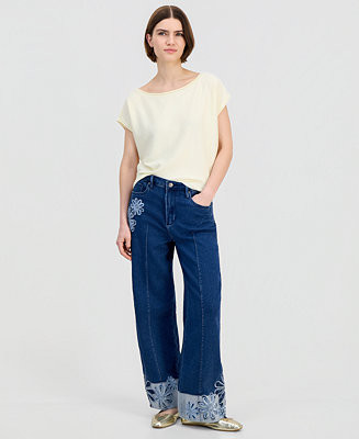 Women's Marlow Betty x Daisy Patchwork Jeans | Macy's