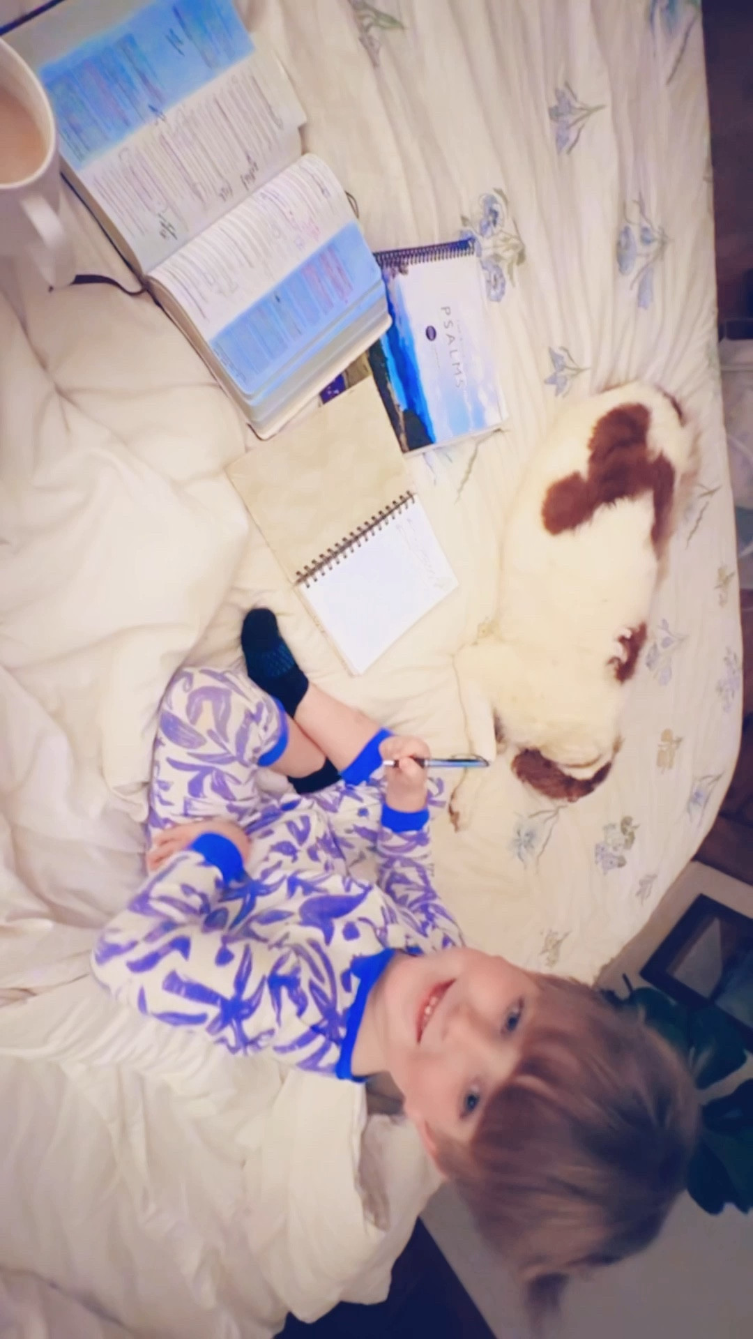 mornings in the word with my best little buddy ☕️📖👶🏼✍🏼