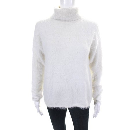 Pre-owned|Sanctuary Womens Fuzzy Turtleneck Sweater White Size Extra Small | Walmart (US)