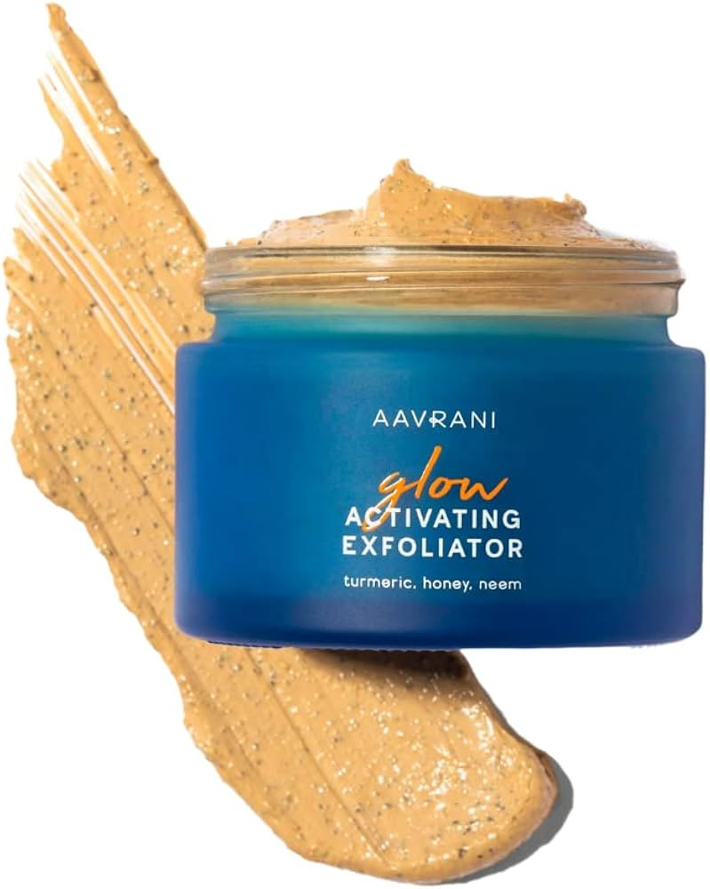 AAVRANI Glow Activating Exfoliator – Stain-Free Turmeric Face Mask with Raw Honey, JoJoba, and ... | Amazon (US)