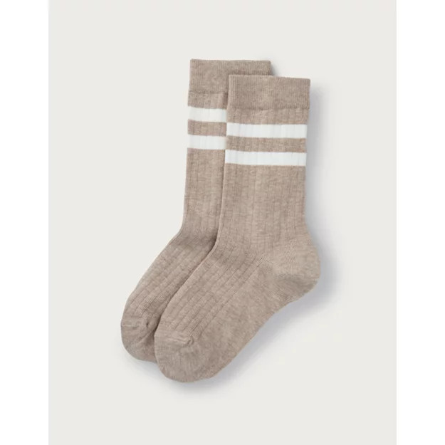 Organic Cotton Ribbed Stripe Socks | The White Company UK & ROW