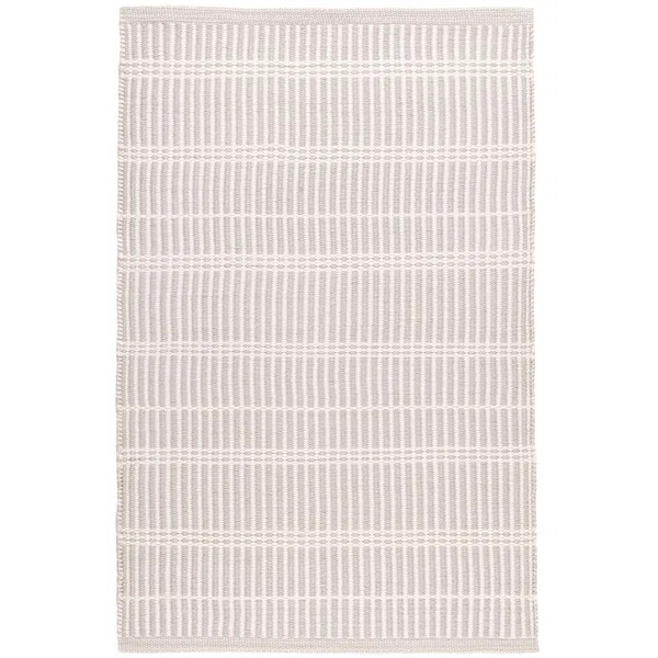 Marlo Striped Hand-Woven Flatweave Platinum Indoor / Outdoor Area Rug | Wayfair Professional