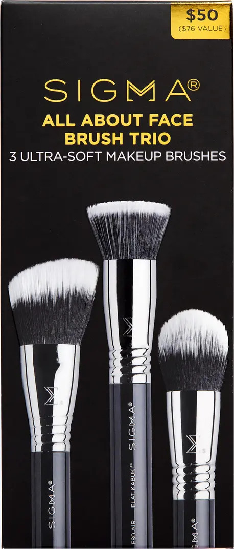 All About Face Makeup Brush Trio Set $76 Value | Nordstrom