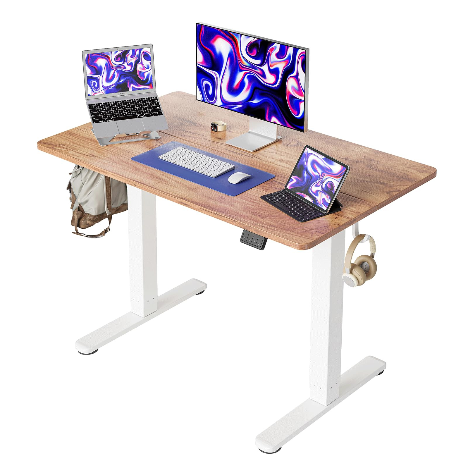 CubiCubi Electric Standing Desk, 40 x 24 Inches Height Adjustable Sit Stand Desk, Ergonomic Home ... | Amazon (US)