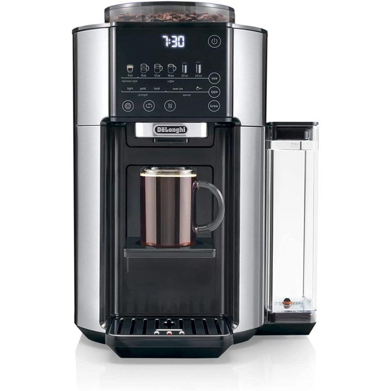 HJY TrueBrew Drip Coffee Maker, Built in Grinder, Single Serve, 8 oz to 24 oz, Hot or Iced Coffee... | Walmart (US)