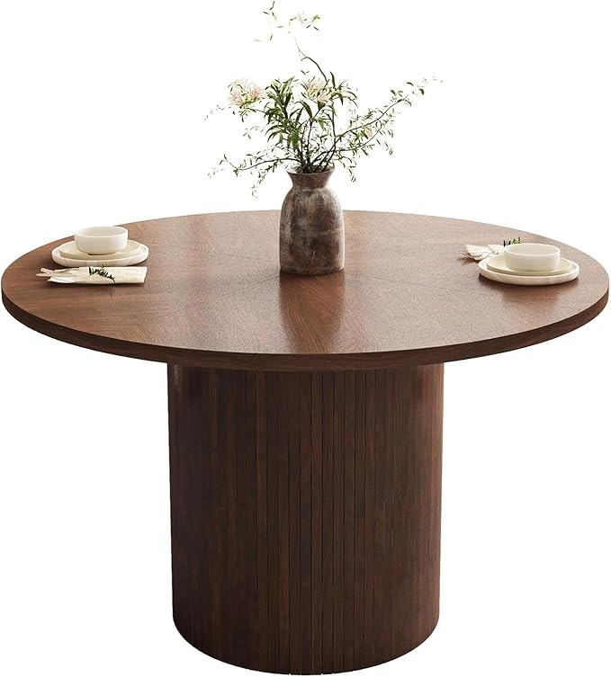 Round Dining Table, 47 Inch Dining Table Kitchen Table Small Dinner Table Farmhouse Kitchen Dinni... | Amazon (CA)