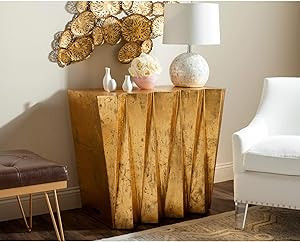 Safavieh Home Collection Gisela Hex Gold Console Gold | Amazon (US)