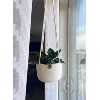Hanging Planter For Indoor Plants, Plant Hanger Basket, Holder, Rope Neutral | Etsy (US)