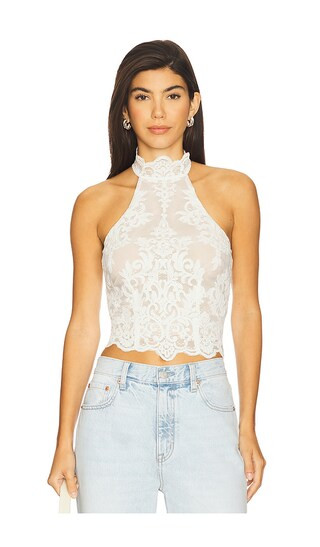 x REVOLVE Amanda Halter Top in White | Revolve Clothing (Global)