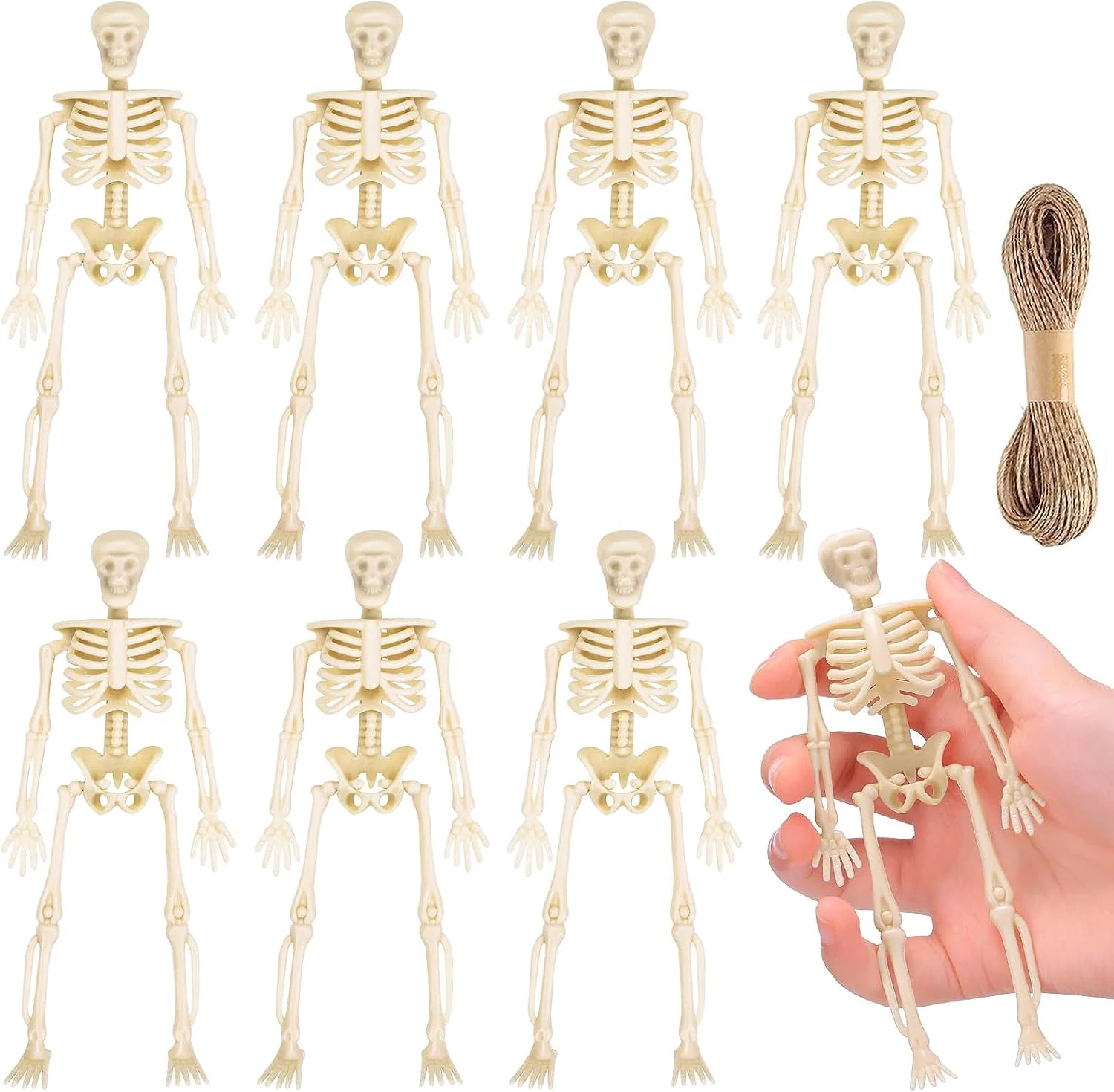 8PCS Skeletons Halloween Decorations 6 Inch Small Skeletons Figurines Mini Skeletons for Hallowee... | Walmart (US)