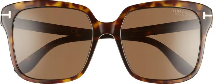 Faye 56mm Polarized Square Sunglasses | Nordstrom