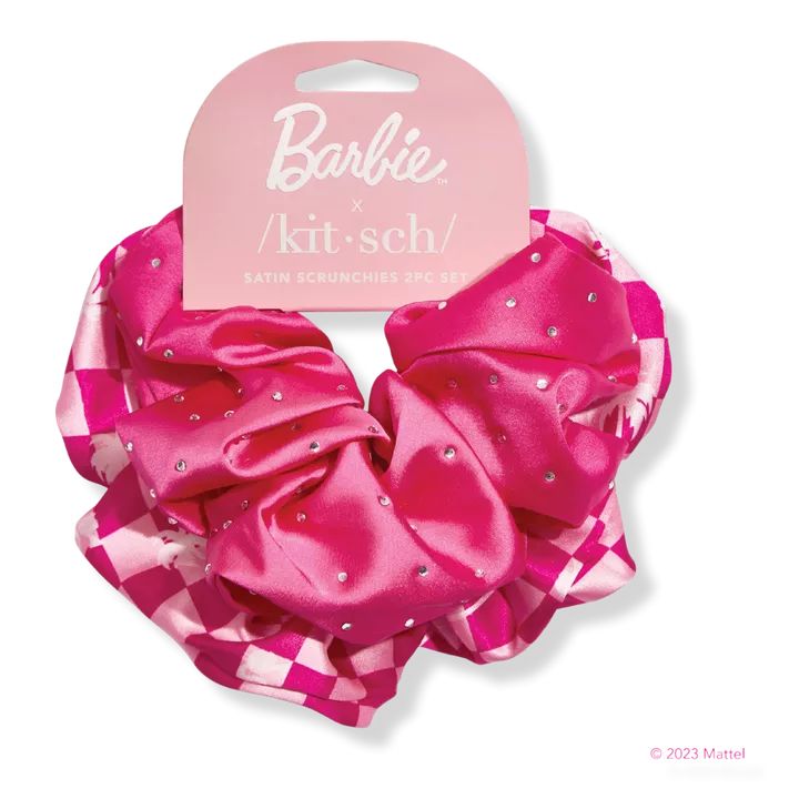 Barbie x Kitsch Satin Brunch Scrunchies | Ulta