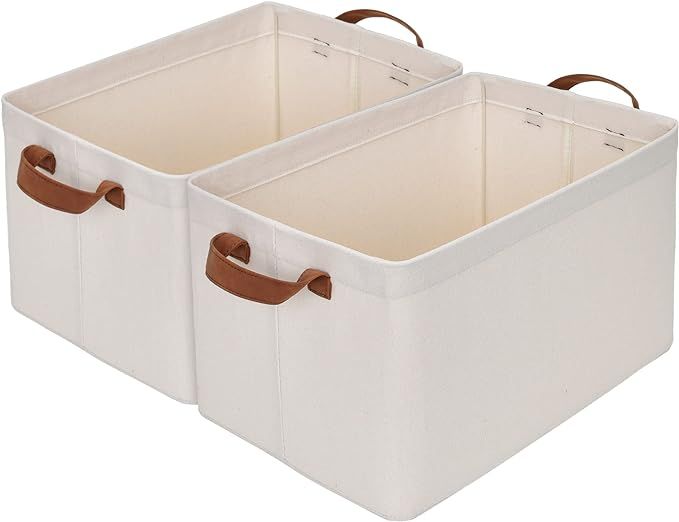 Amazon.com: StorageWorks Metal Storage Baskets For Shelves With Frame, Rectangle Storage Bins, Na... | Amazon (US)