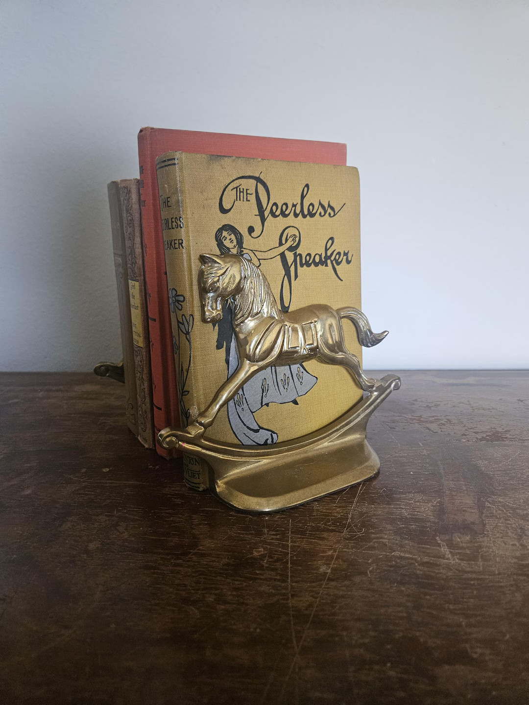 Pair of vintage brass rocking horse bookends | Etsy (US)