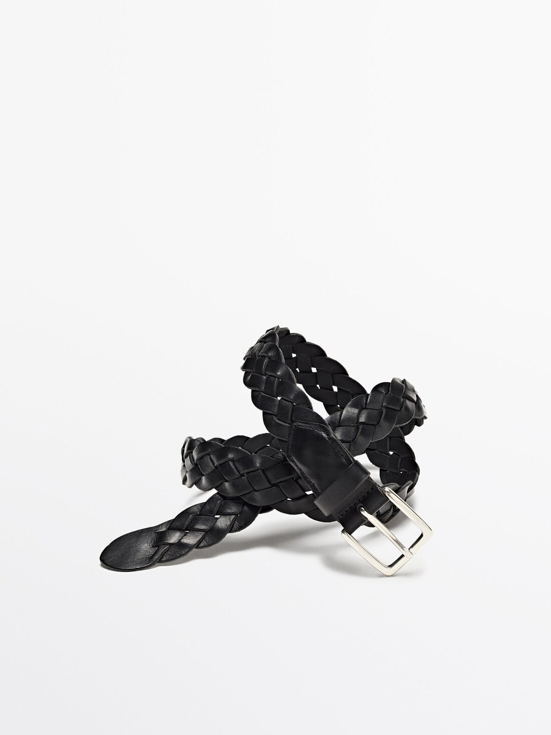 Braided leather belt - Limited Edition | Massimo Dutti US