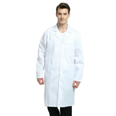Toptie Unisex White Lab Coat Doctor Nurse Uniform Workwear-White-XL | Walmart (US)