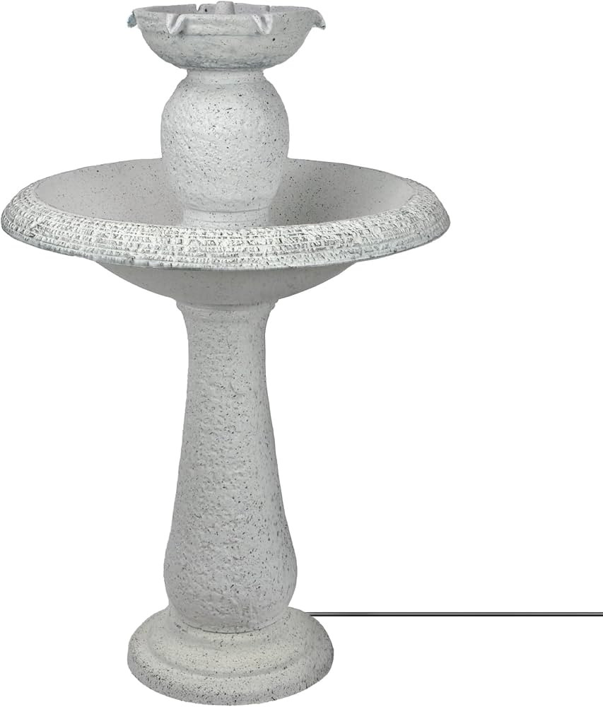 Bernini Avola Outdoor Fountain - 33.5" Tall Garden Fountain with 6 Waterfall Spouts, Corded Patio... | Amazon (US)