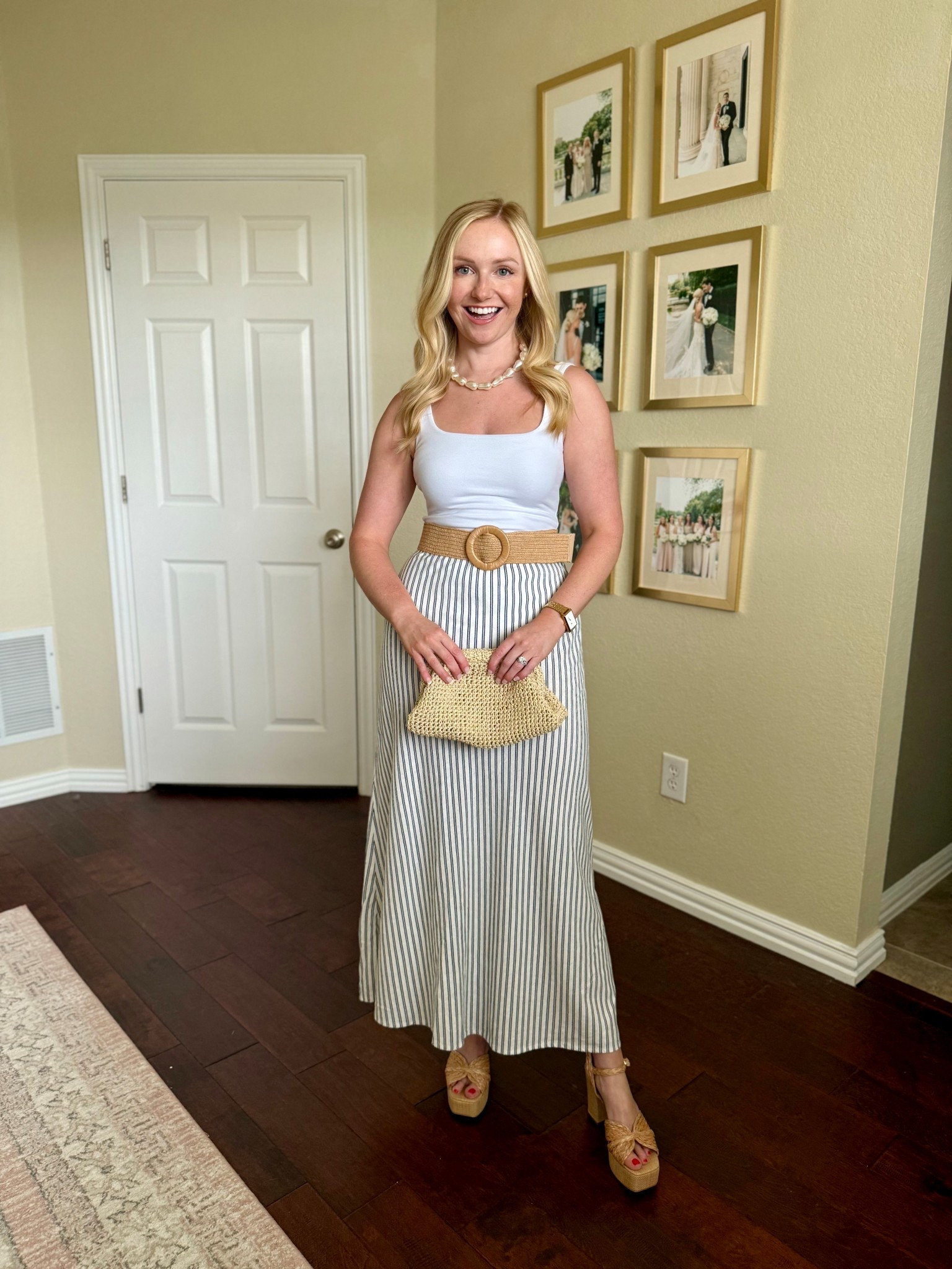 Striped maxi skirt on sale for $18! Such a classic staple for summer! Wearing an XS 

#LTKSummerEdit #LTKFindsUnder50 #LTKSaleAlert