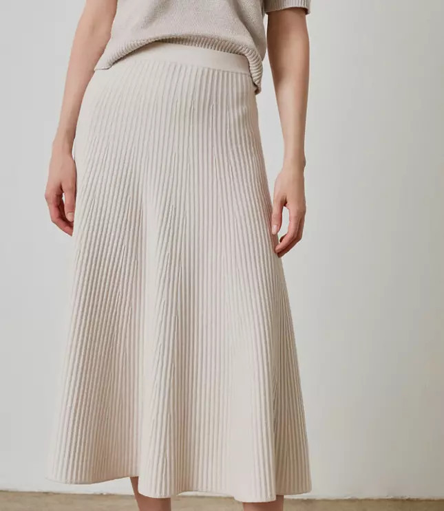Lilla P Flared Knit Skirt | LOFT