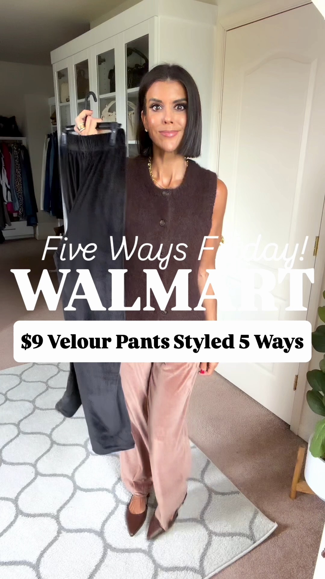 Five ways Friday! I love these $9 Walmart velour pants! Size xs in pants and in vest and jacket. Size small in denim jackets

#LTKootd #LTKSeasonal #LTKmomlife