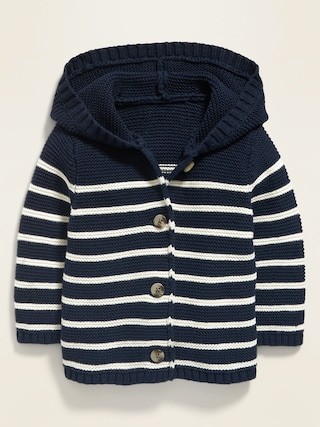 Unisex Hooded Button-Front Cardigan Sweater for Baby | Old Navy (US)