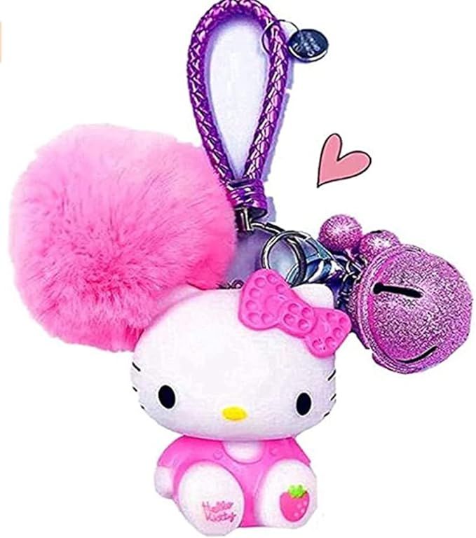 Girls Cute Key Chain for Girls Women Kawaii Cat Keychain Gifts Kitty Bag Accessories | Amazon (US)