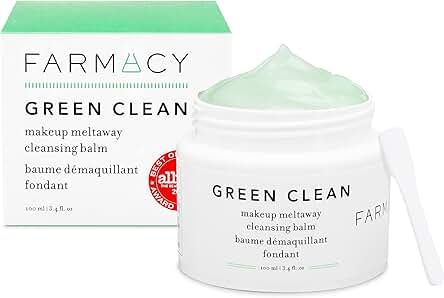 Farmacy Natural Makeup Remover - Green Clean Makeup Meltaway Cleansing Balm Cosmetic | Amazon (US)