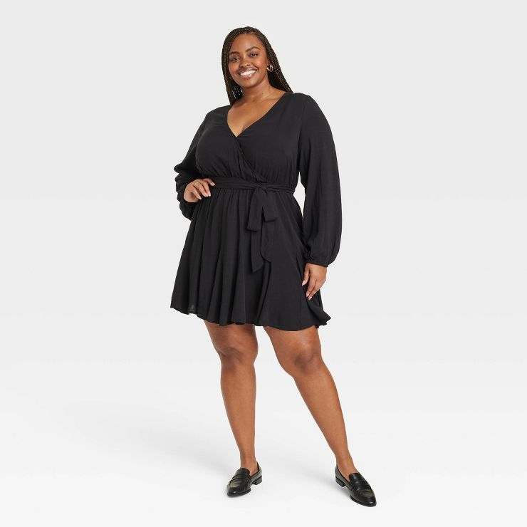 Women's Balloon Long Sleeve Woven Dress - Ava & Viv™ | Target