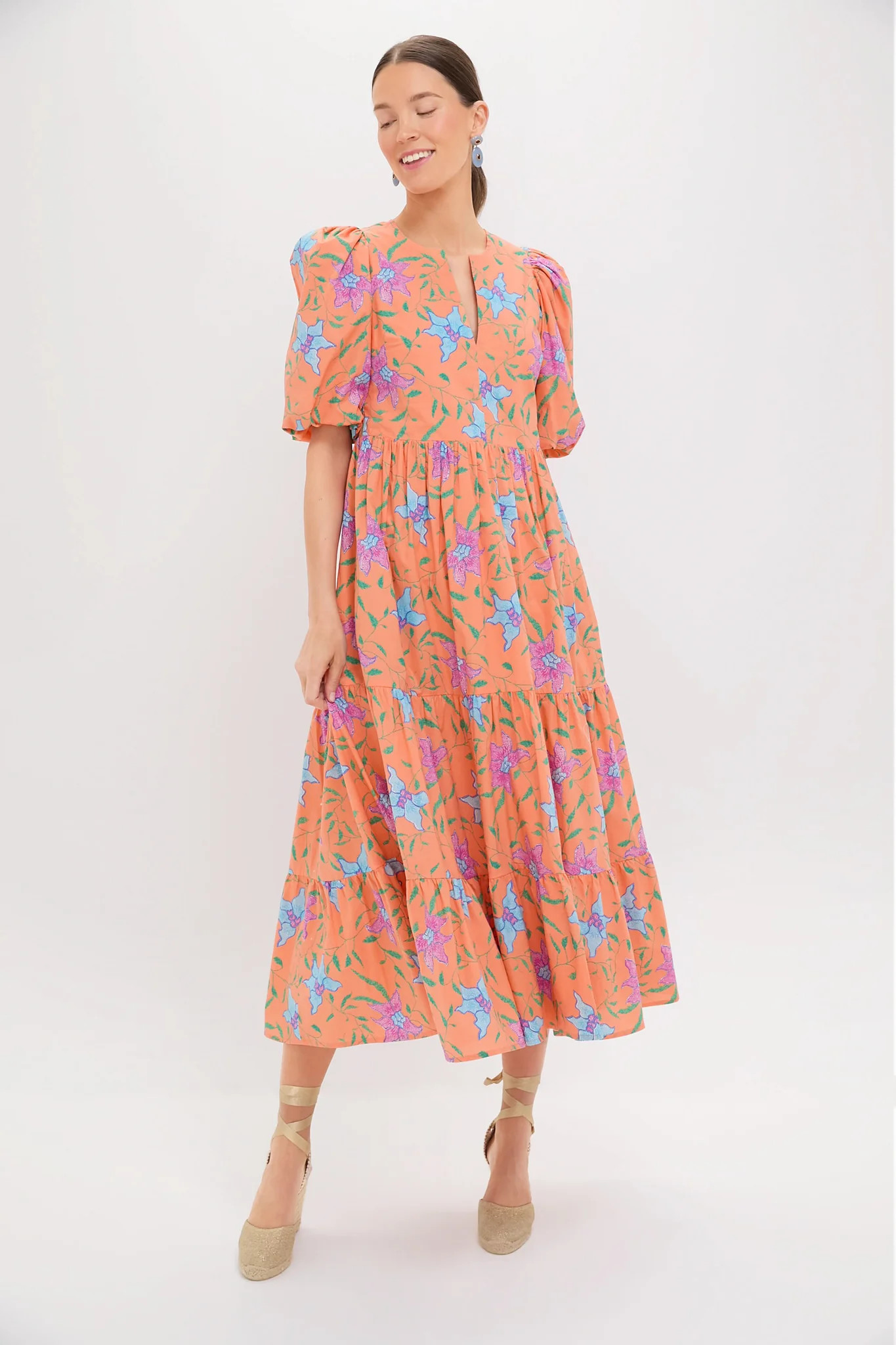 Orange Multi Floral Cisco Maxi Dress | Tuckernuck (US)