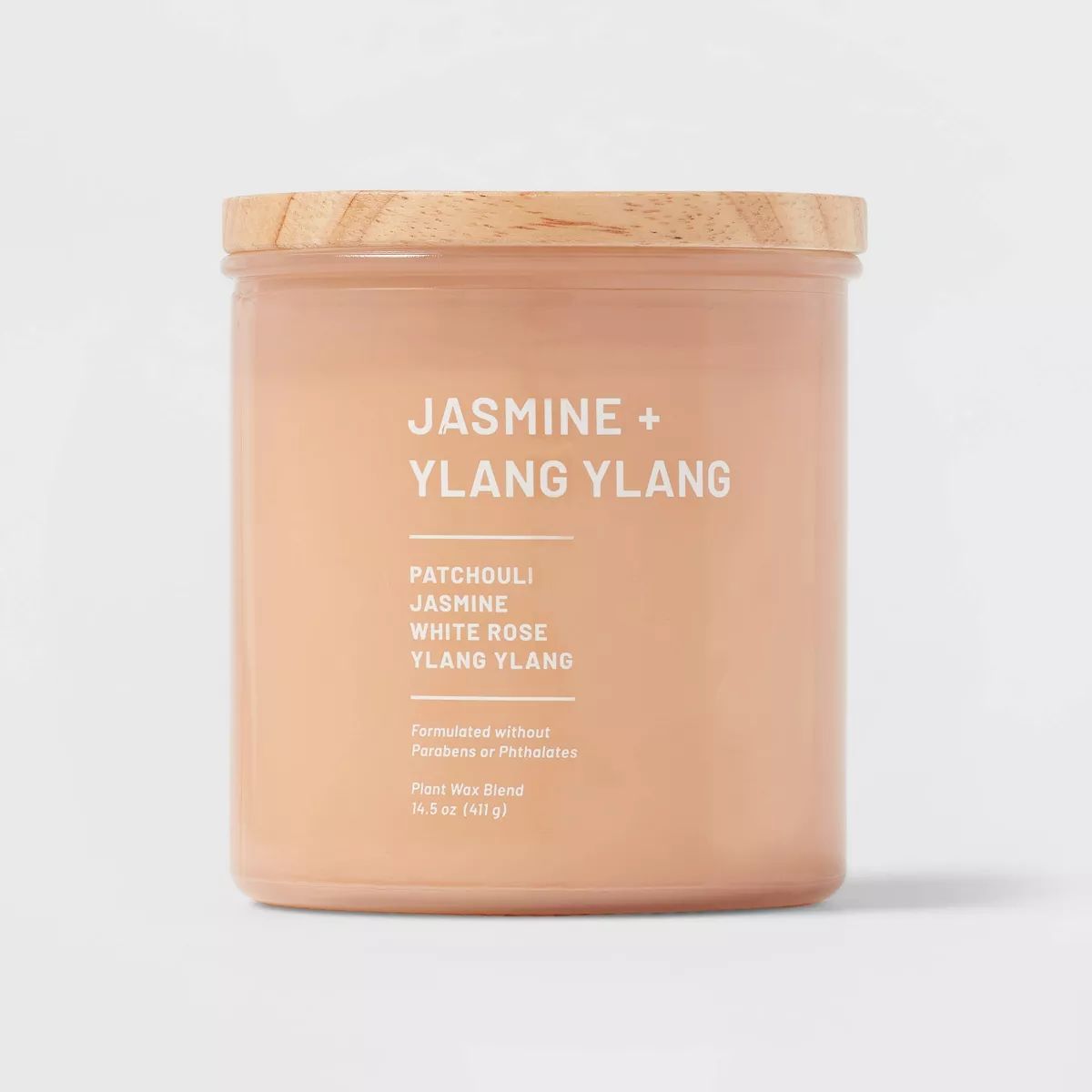 Tinted Glass Jasmine + Ylang Ylang Jar Candle Light Orange - Threshold™ | Target