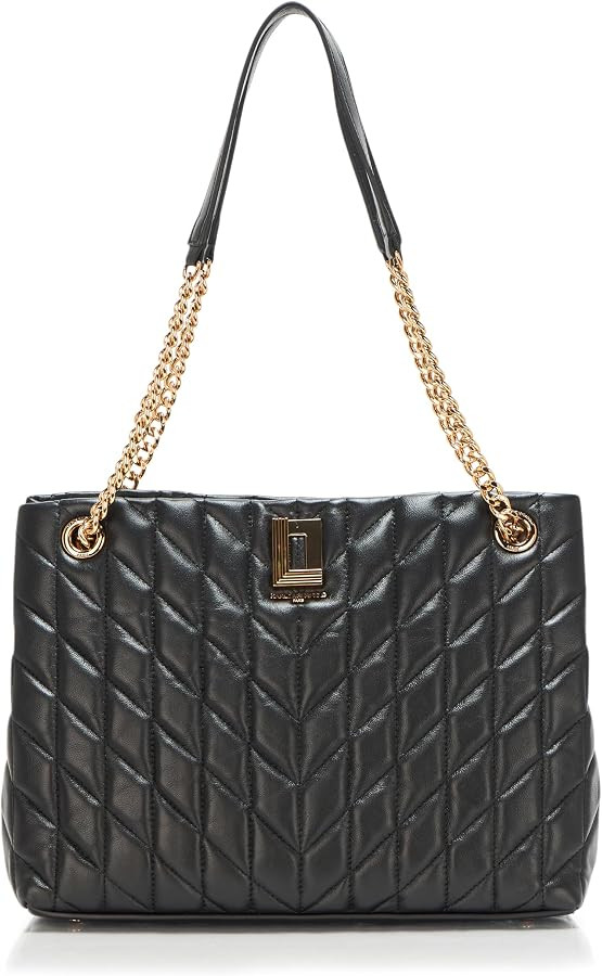 KARL LAGERFELD Women's Lafayette Chain Tote Bag, BLACK/GOLD, One Size | Amazon (US)