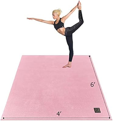 Gxmmat Large Yoga Mat 72"x 48"(6'x4') x 7mm for Pilates Stretching Home Gym Workout, Extra Thick ... | Amazon (US)