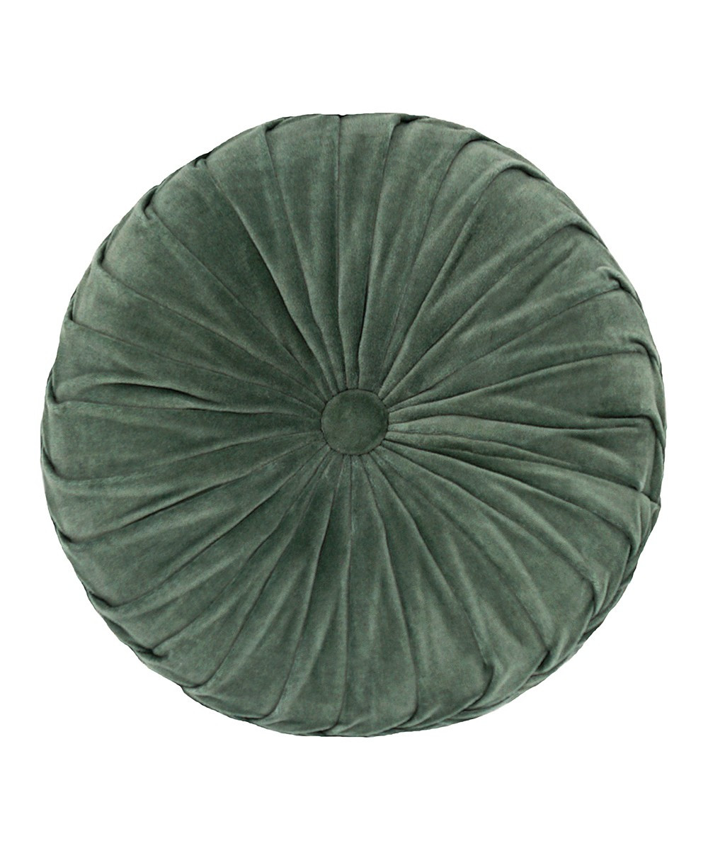 MOD Lifestyles Throw Pillows Foliage - Foliage Green Round Velvet Pillow | Zulily