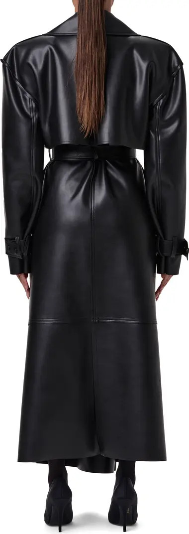 Faux Leather Trench Coat | Nordstrom