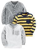Simple Joys by Carter's Toddlers and Baby Boys' Long-Sleeve Shirt, Pack of 3 | Amazon (US)
