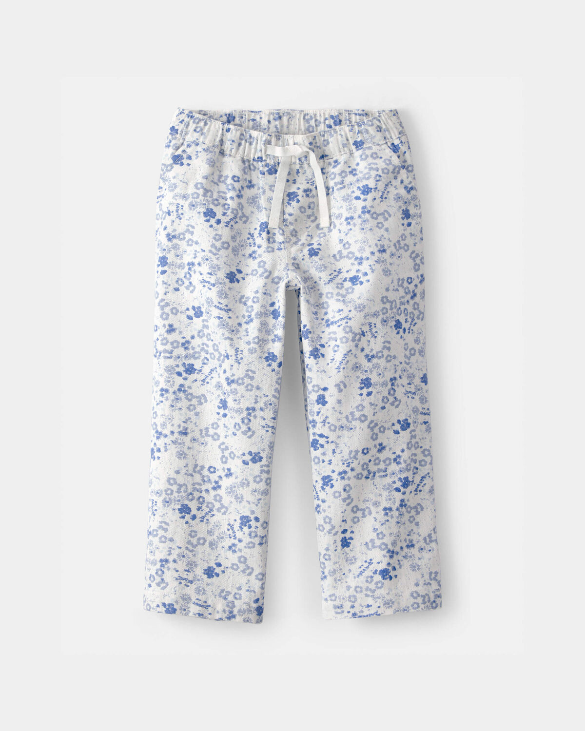 Toddler Girl Floral Wide-Leg Pants - Blue/White | Carter's Inc