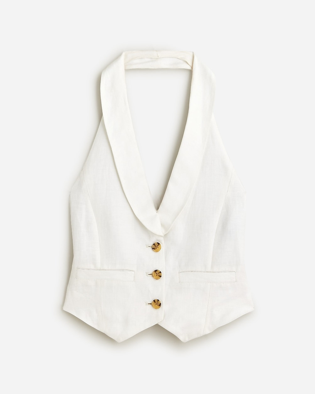 Open-back vest in linen-cupro blend | J. Crew US