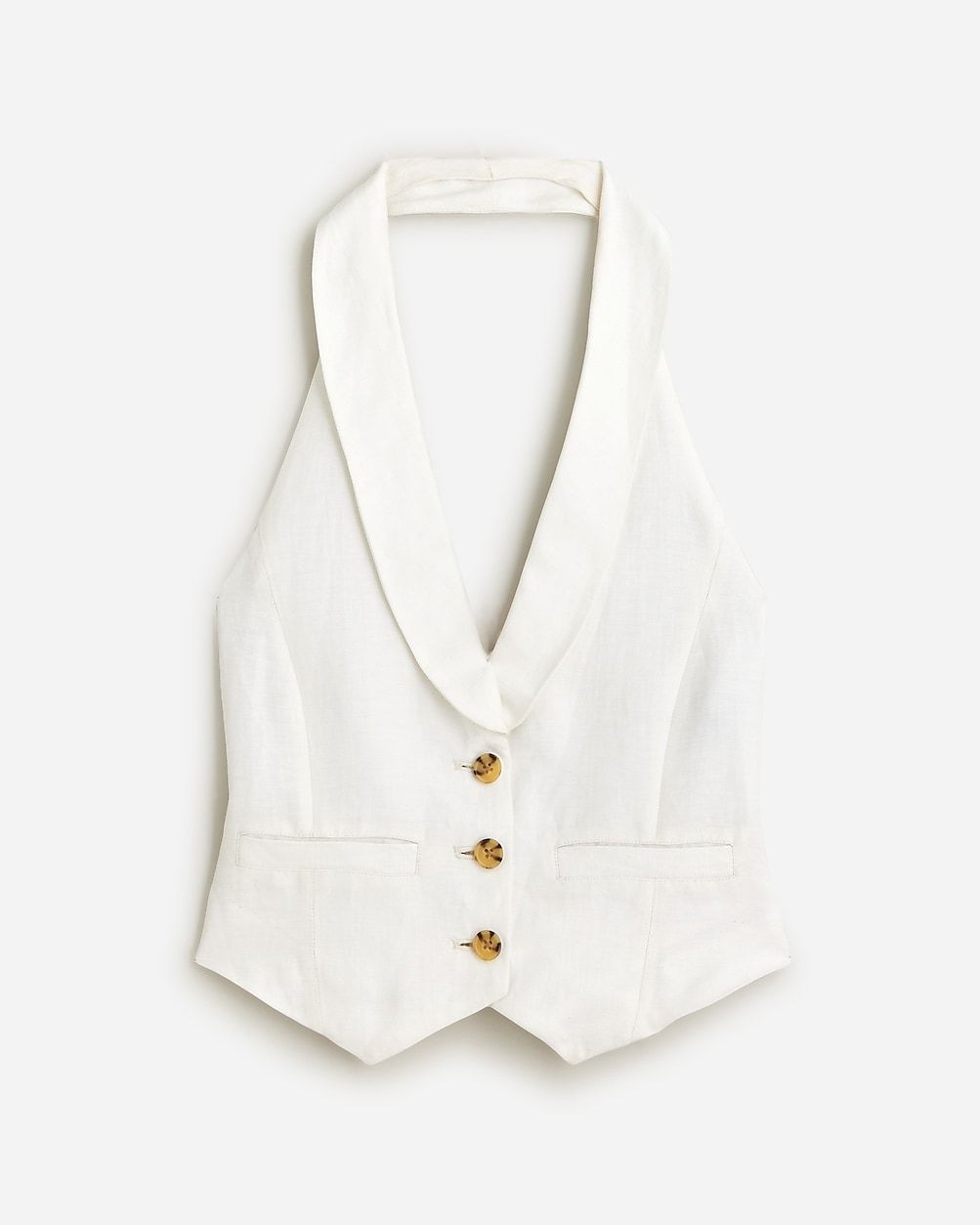 Open-back vest in linen-cupro blend | J.Crew US